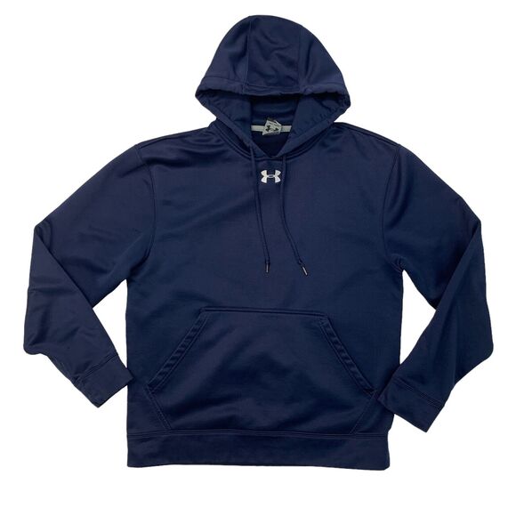 Vintage Under Armour Sweatshirt Mens S Small Navy Heatgear Pullover Performance - Picture 1 of 16